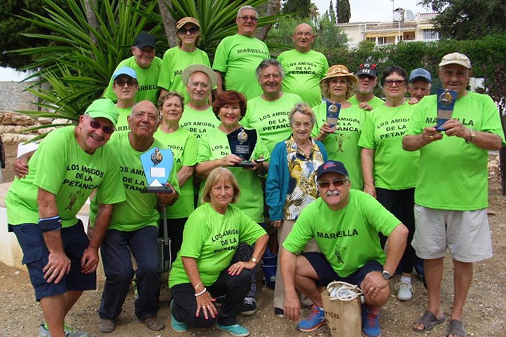 Los amigos de la petanca de Marbella, subcampeones provinciales