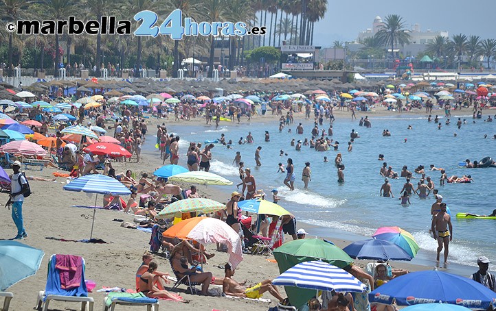 Excelentes temperaturas y playas llenas en Marbella en el final de julio