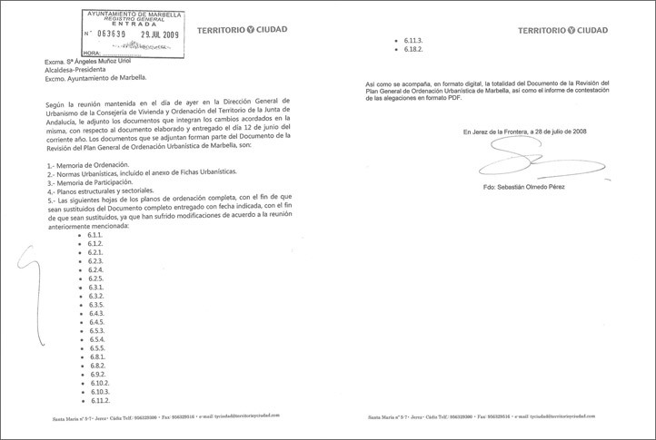 El documento sobre el PGOU que muestra el PP y que nadie había visto