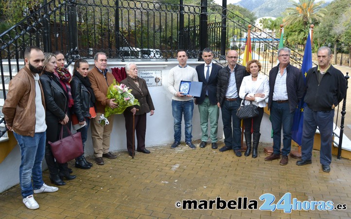 El templete de la Represa lleva ya el nombre de Antonio Gil "El Nejo"