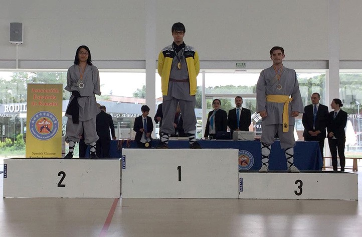 Alexis Arana, del Shaolin San Pedro, gana oro y plata en el Campeonato de España