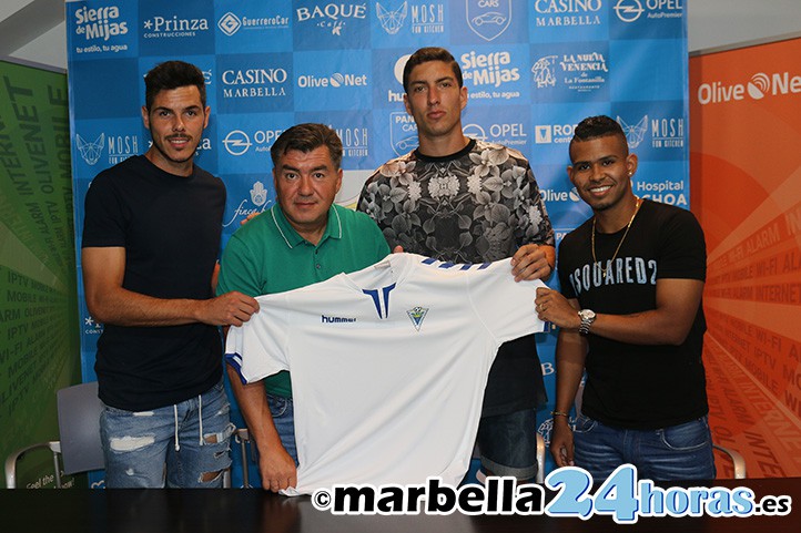 Elías, Juergen y Montero, con la ilusión de repetir la temporada del Marbella