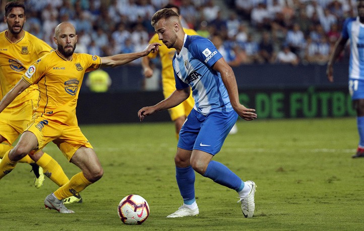 El extremo Javi Ontiveros es clave para dar la victoria al Málaga CF