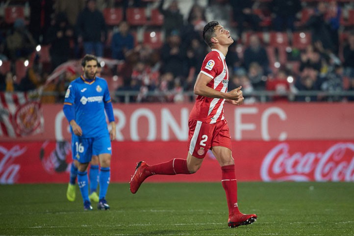 Un cabezazo de Bernardo da el empate al Girona en el campo del Getafe