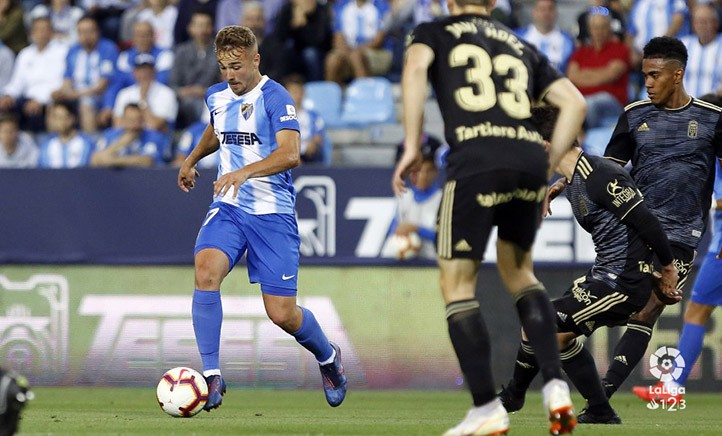 Un genial Ontiveros lidera al Málaga para golear al Real Oviedo