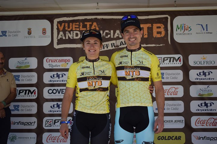 José Luis Carrasco y María Díaz ganan una Vuelta Andalucía MTB con final en San Pedro