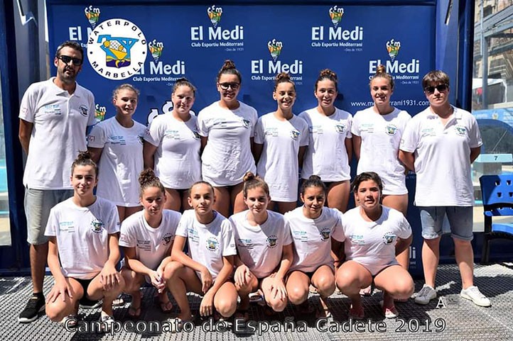 Las cadetes del CW Marbella concluyen octavas en el Campeonato de España