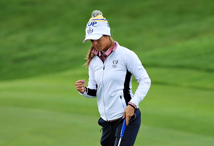 Azahara Muñoz hace historia al conquistar su tercera Solheim Cup