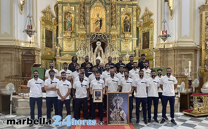 El Marbella FC se encomienda a la Virgen del Carmen y a San Bernabé