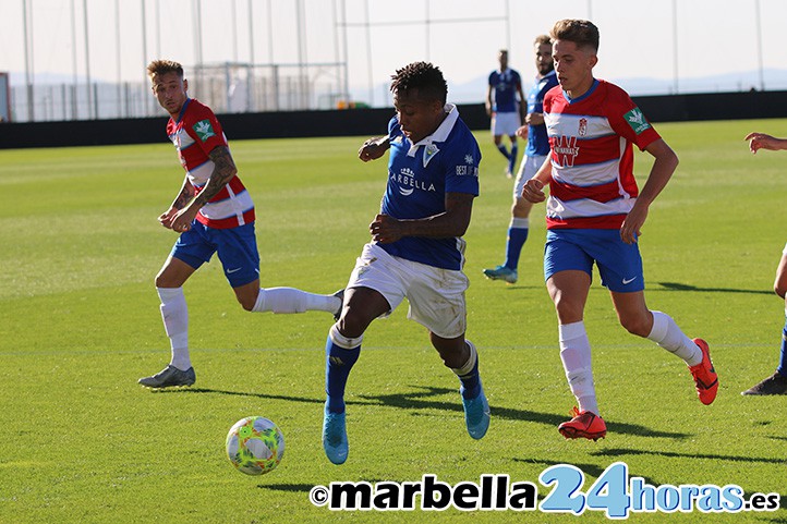 La última visita al Recre Granada, el mejor partido de Paulo Vitor con el Marbella