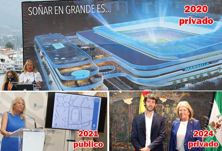 La alcaldesa de Marbella anunció en 2021 un estadio público de 15 millones