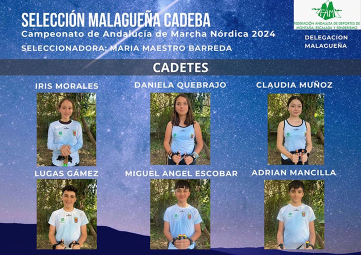 El CEM copa la selección malagueña de marcha nórdica en edad escolar