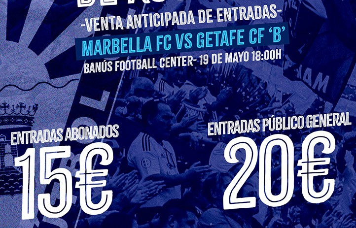 Las entradas para el Marbella - Getafe B, a la venta este lunes para los abonados