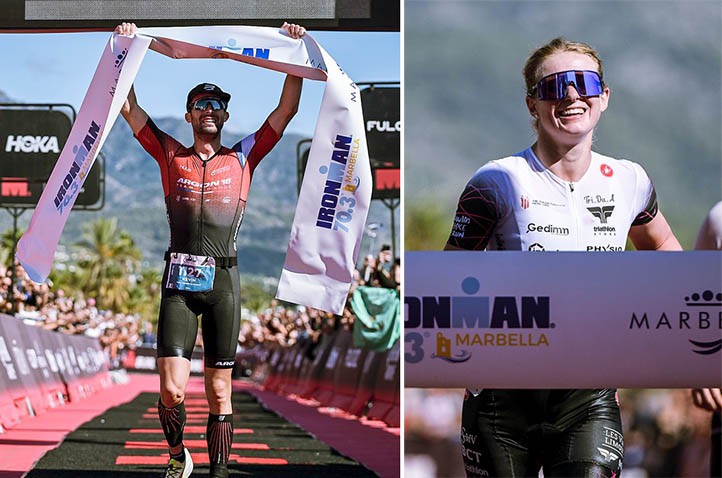 Kevin Callebout y Eva Marsac ganan el Ironman 70.3 de Marbella