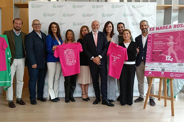 La Asociación contra el Cáncer de Marbella presenta la XII "Marea rosa"