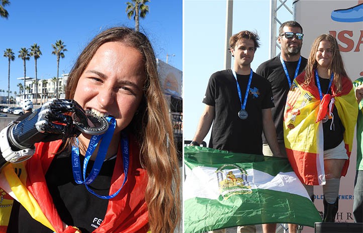 Sarah Almagro, medalla de plata en el campeonato del mundo de parasurfing