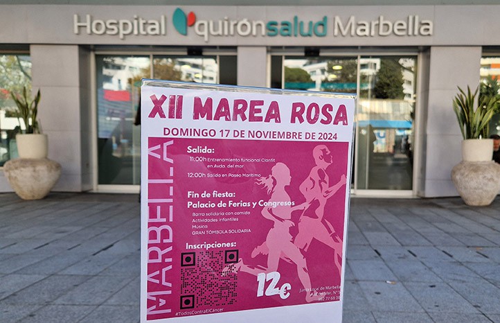 Quirónsalud Marbella colabora un año más con la carrera Marea Rosa