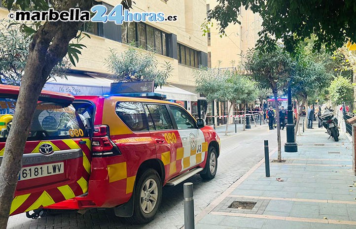 Susto en el centro de Marbella por una fuga de gas en un edificio