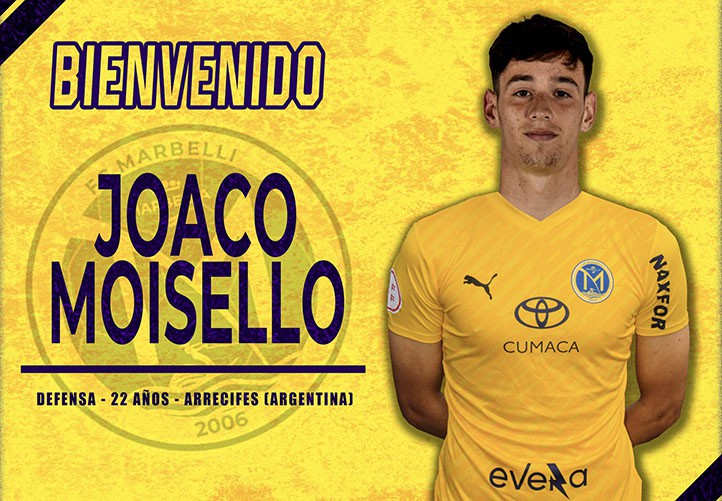 El FC Marbellí cierra el fichaje del central argentino Joaco Moisello