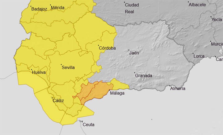 Marbella inicia otra semana de avisos por lluvia con la borrasca Laurence