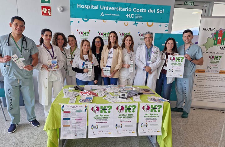 Campaña desde el Hospital Costa del Sol sobre la enfermedad renal crónica