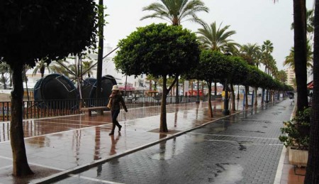 Las lluvias dejan el sábado por la mañana 22 litros por metro cuadrado