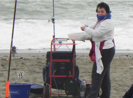 María José Hernández, subcampeona provincial de pesca mar-costa