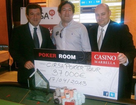 El extremeño Julián Galán gana el Cirsa Poker Tour Marbella y se lleva un premio de 37.000 euros