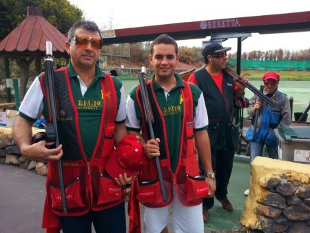 Miguel y Enrique Cortés participan desde este viernes en el Campeonato de Europa de Foso Universal