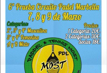 El Circuito de Pádel Marbella regresa este fin de semana a Los Granados