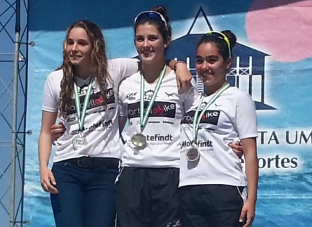 El Tri-Marbella Bike copa el podio cadete femenino en Punta Umbría