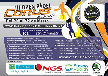 Los Naranjos y Los Granados se unen para organizar el III Open Corus