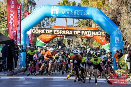 Alberto Alemán y Noelia Martínez vencen en la espectacular "Marbella Roller Marathon"