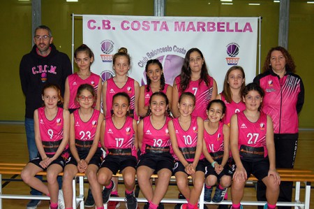 El minibasket femenino del Costa Mareblla vence al CB San Pedro