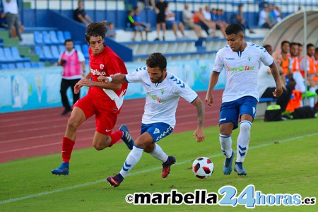 Igualdad en los partidos en el Municipal entre Marbella y Sevilla Atlético