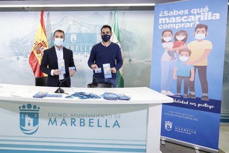 Marbella presenta ahora una campaña sobre el uso de la mascarilla