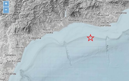 Registrado un pequeño terremoto frente a la costa este de Marbella