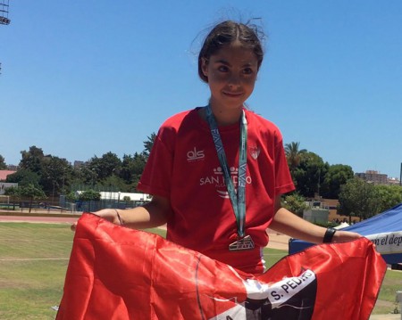 Julieta Gómez del San Pedro Atletismo, bronce en el Campeonato de Andalucía